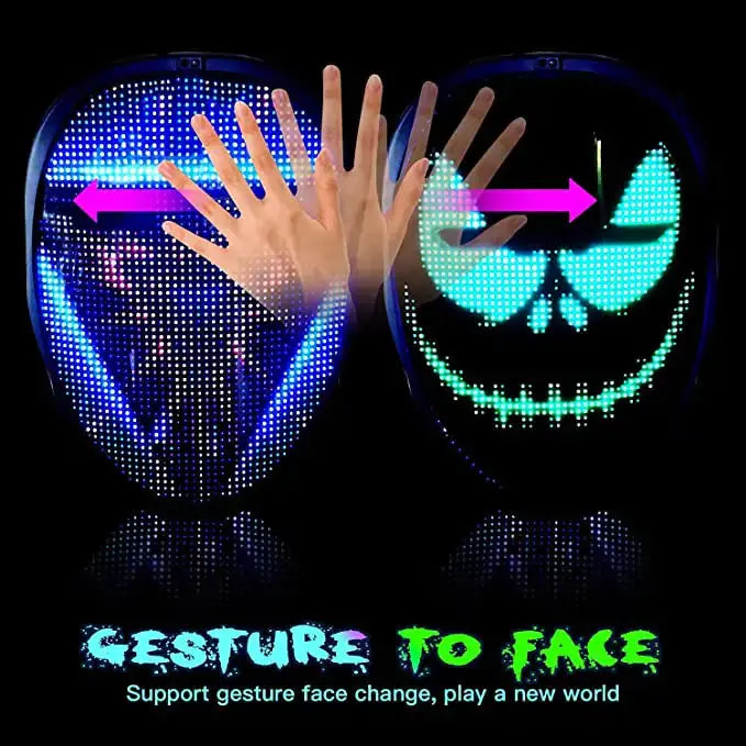 Bluetooth Light Up LED Mask GLR SHOPPING