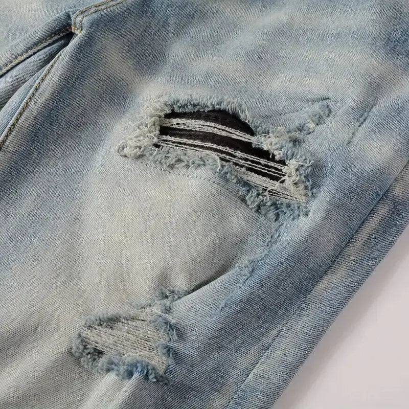 Ripped Patch Jeans GLR SHOPPING