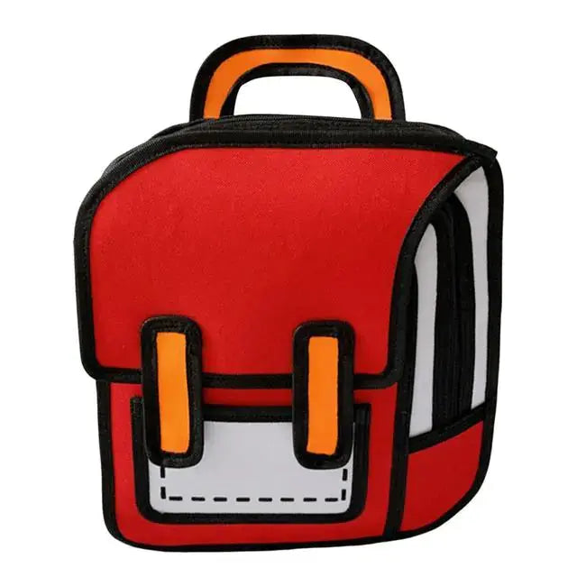 2D Comic Adjustable Strap Bookbag - GLR SHOPPING