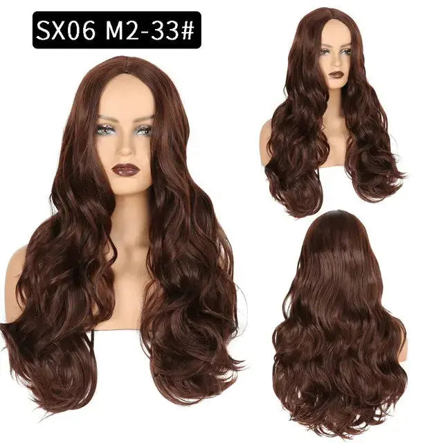 Wavy Middle Part Wigs GLR SHOPPING