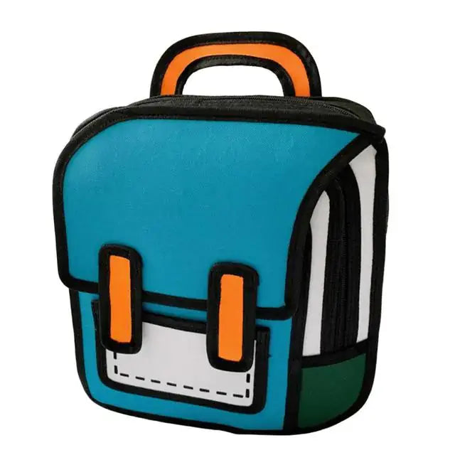 2D Comic Adjustable Strap Bookbag - GLR SHOPPING
