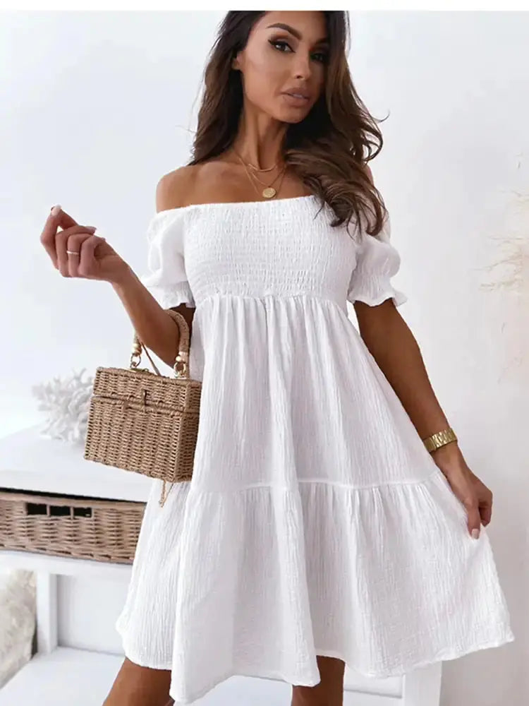 Queen Plain Short Dress GLR SHOPPING