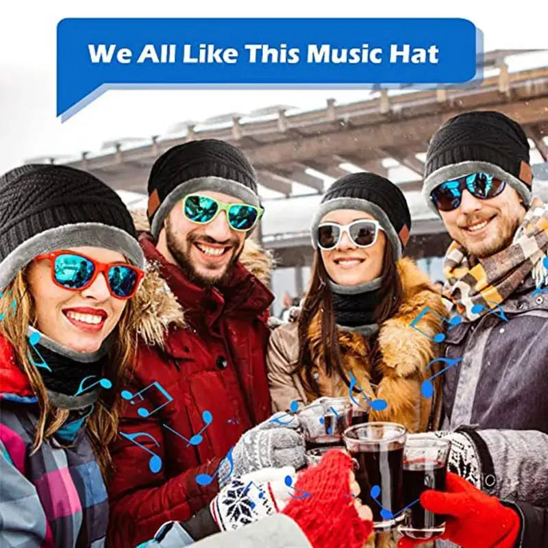 Beanie With Headphone Speaker Mic GLR SHOPPING