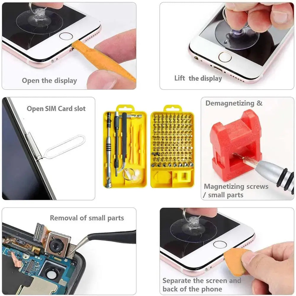 115-in-1 Precision Screwdriver Set for Mobile Phone and Watch Repair GLR SHOPPING
