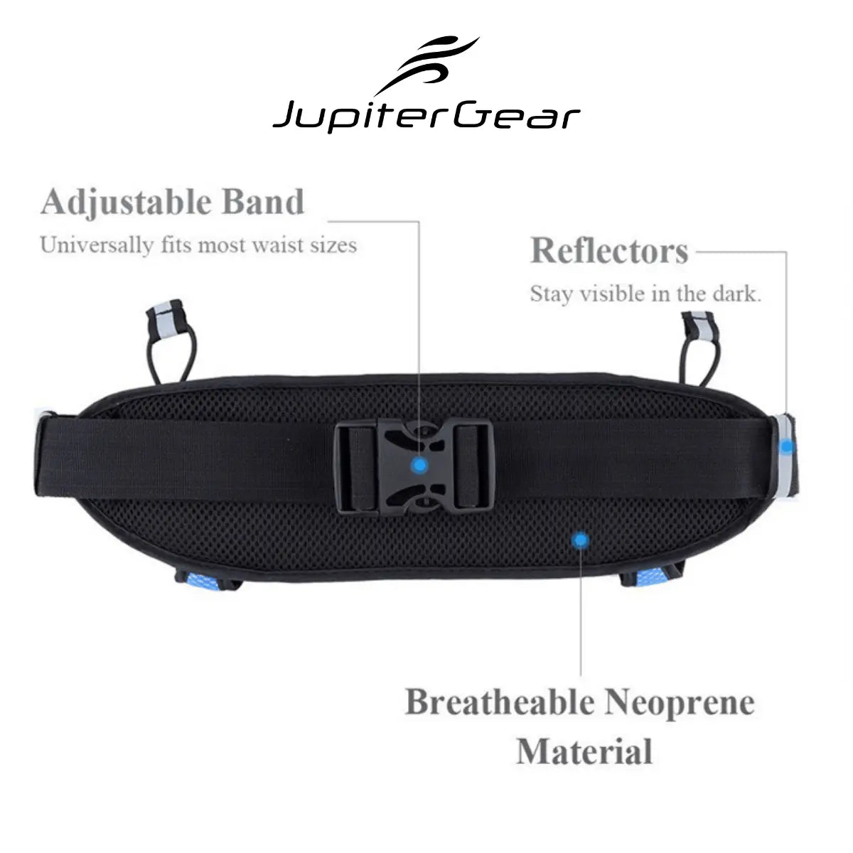 Running Hydration Belt Waist Bag with Water-Resistant Pockets and 2 - GLR SHOPPING