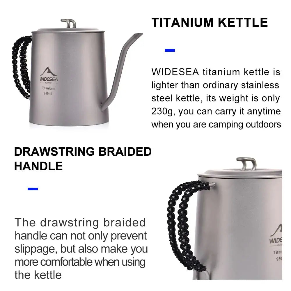 Camping Titanium Coffee Kettle GLR SHOPPING