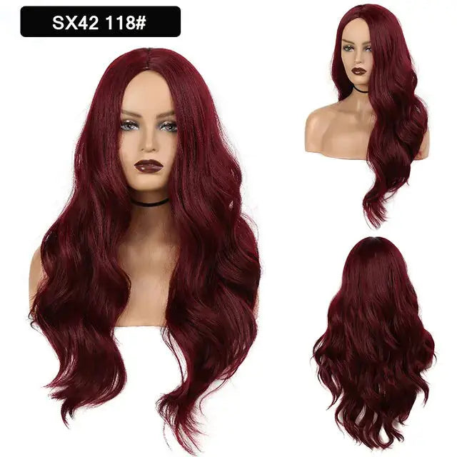 Wavy Middle Part Wigs GLR SHOPPING