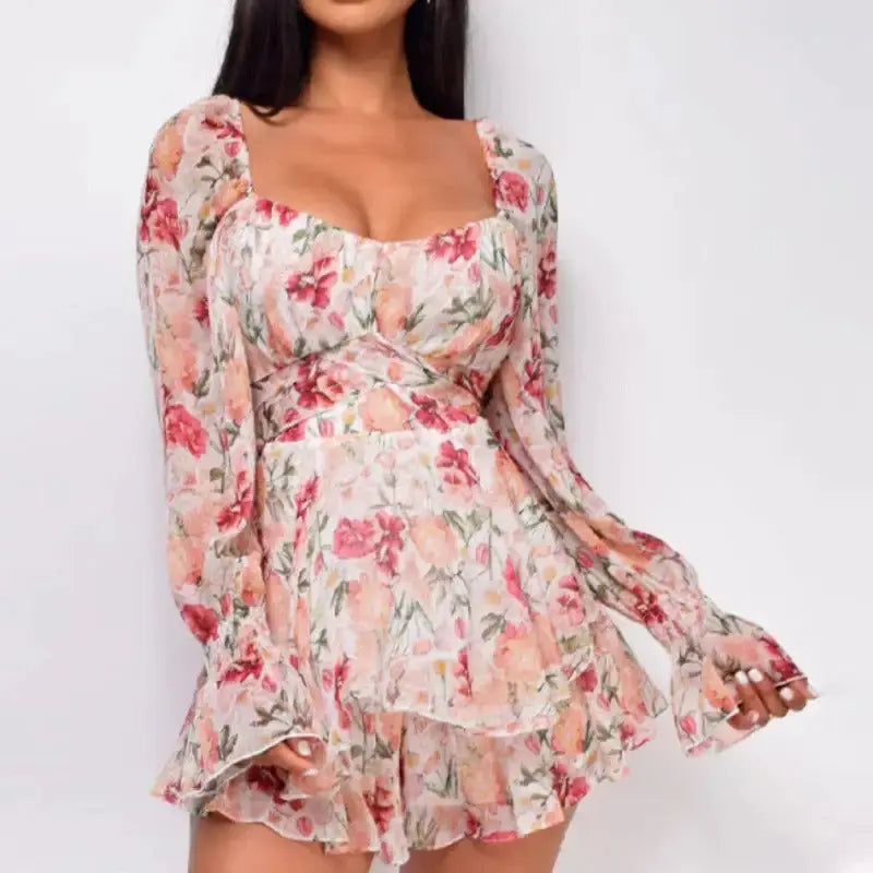 Square Collar Backless Romper GLR SHOPPING