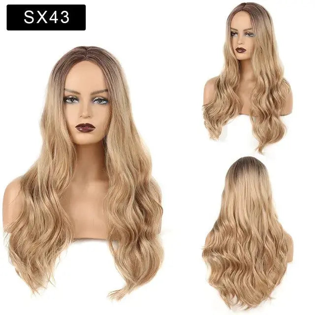 Wavy Middle Part Wigs GLR SHOPPING
