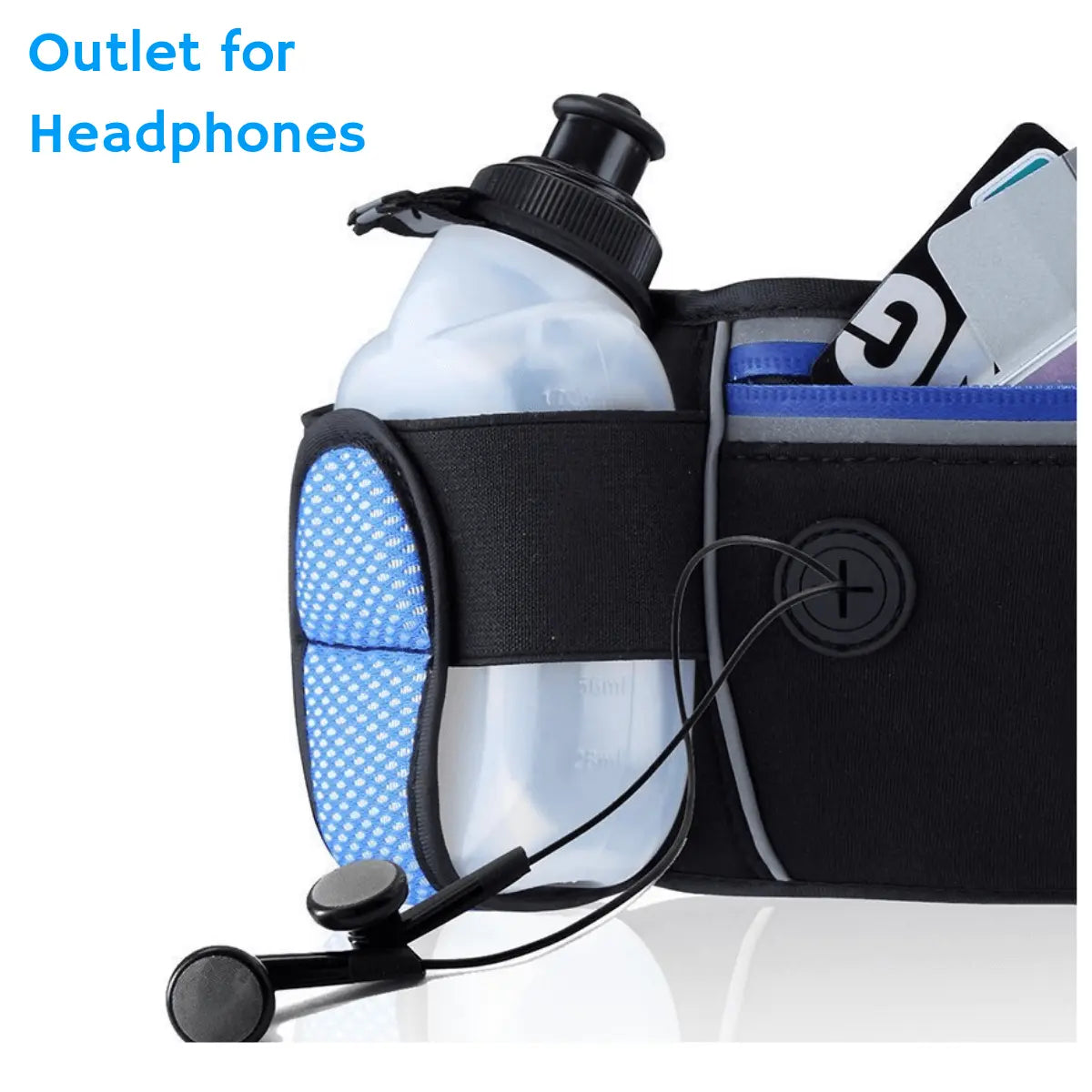 Running Hydration Belt Waist Bag with Water-Resistant Pockets and 2 - GLR SHOPPING