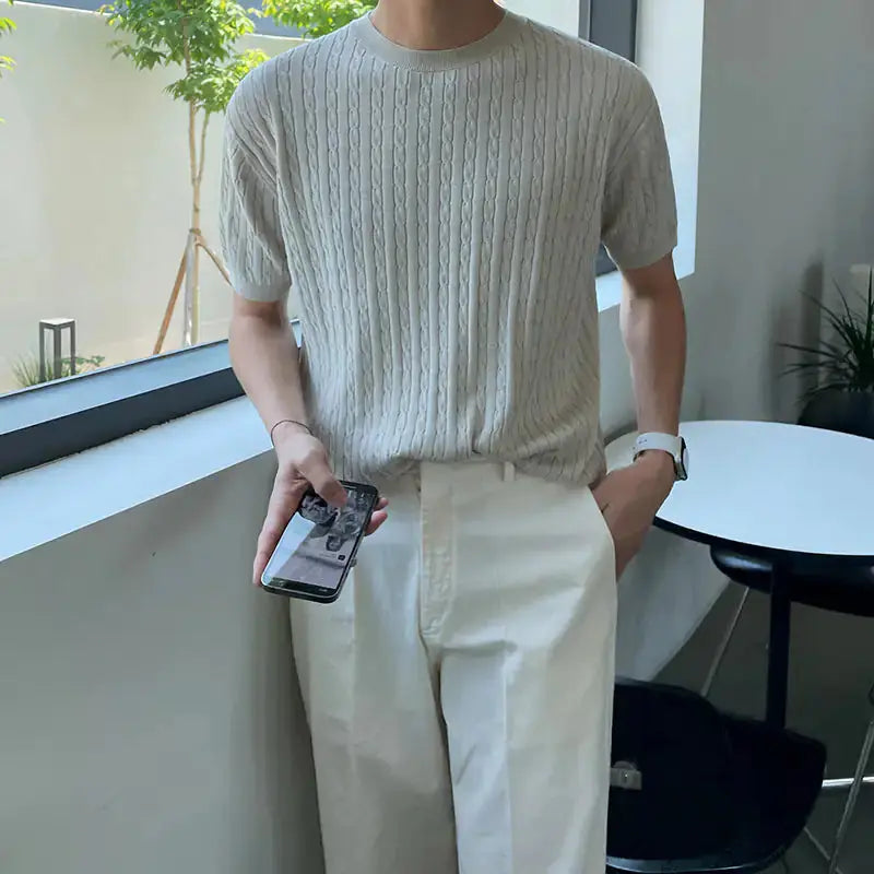 VG Knitted Twist Shirt GLR SHOPPING
