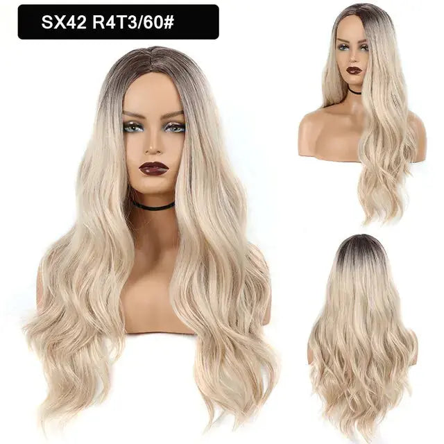 Wavy Middle Part Wigs GLR SHOPPING