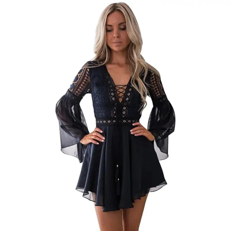 White Hollowed Dress GLR SHOPPING