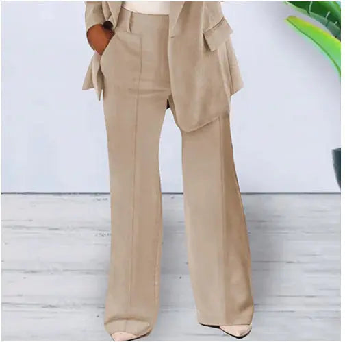 Solid Color Blazer Long Sleeve GLR SHOPPING
