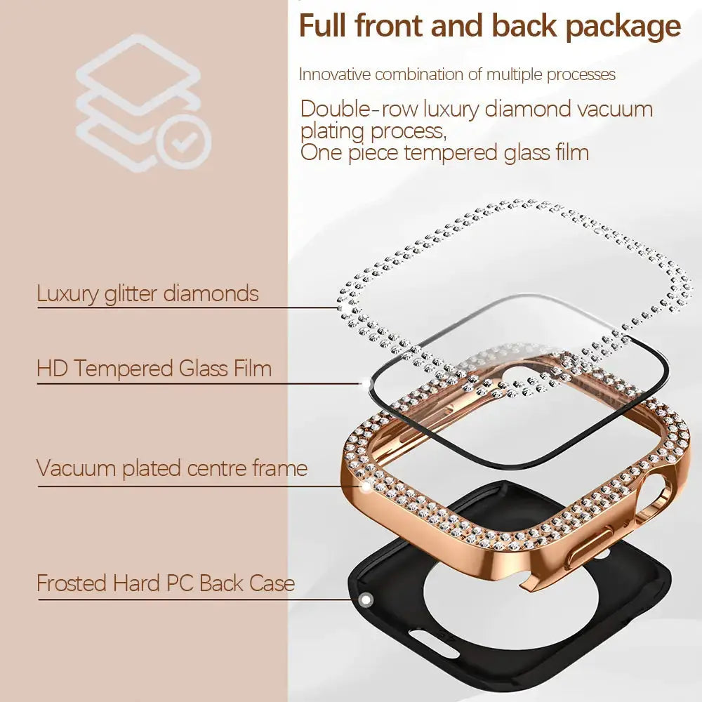 Bling Glass + Cover for Apple Watch Case GLR SHOPPING