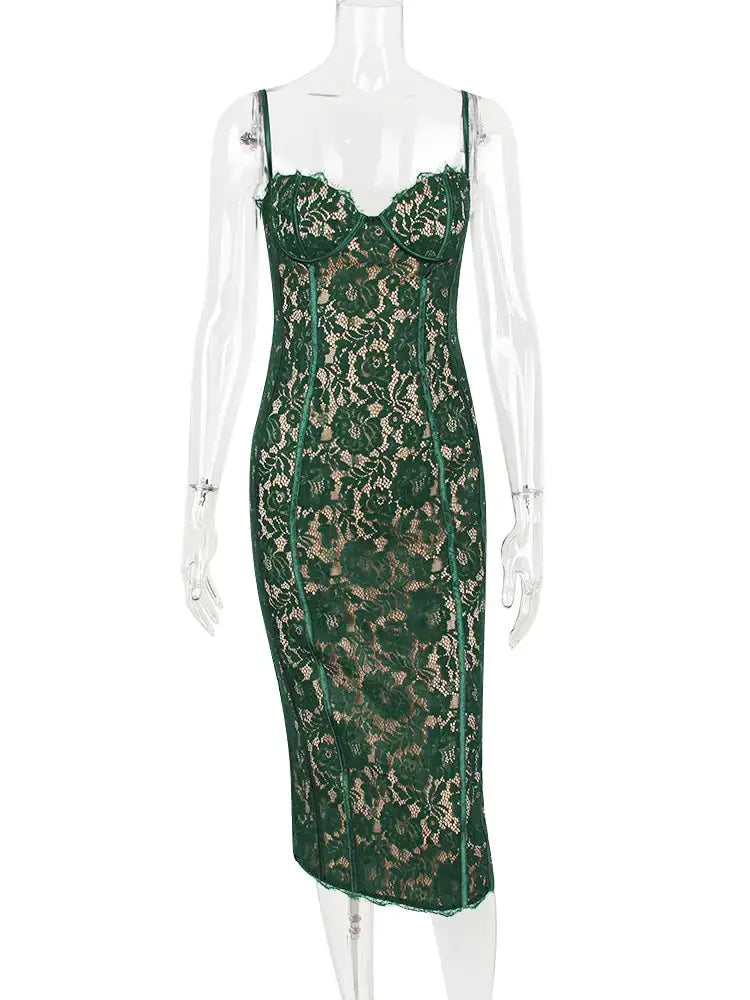 Elegant Backless Midi Dress GLR SHOPPING
