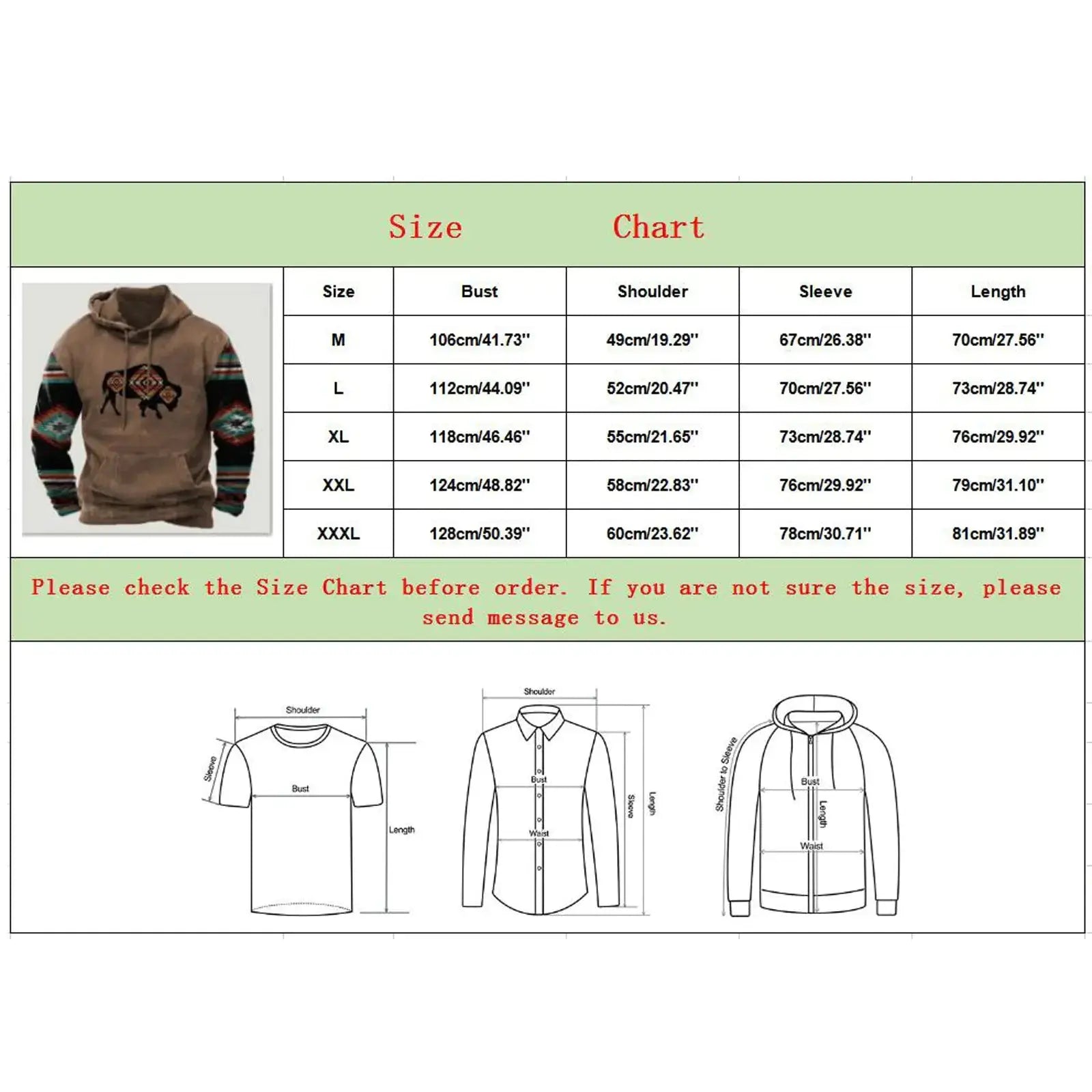 Western Aztec Patchwork Hoodie GLR SHOPPING