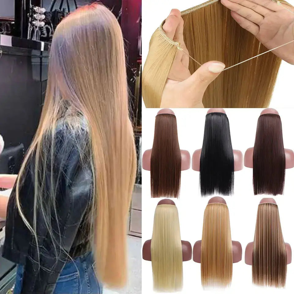 Synthetic No Clip Artificial Hair GLR SHOPPING