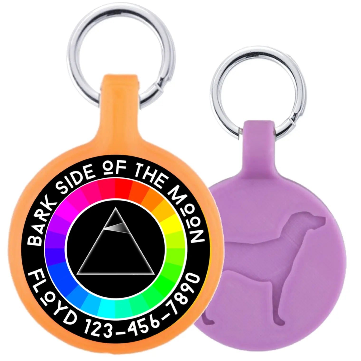 Bark Side of the Moon Pink Floyd Ecoplastic Pet ID Tag- Choose from - GLR SHOPPING