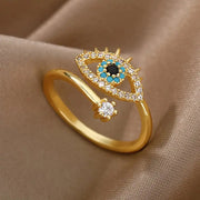 Turkish Blue Evil Eye Rings GLR SHOPPING