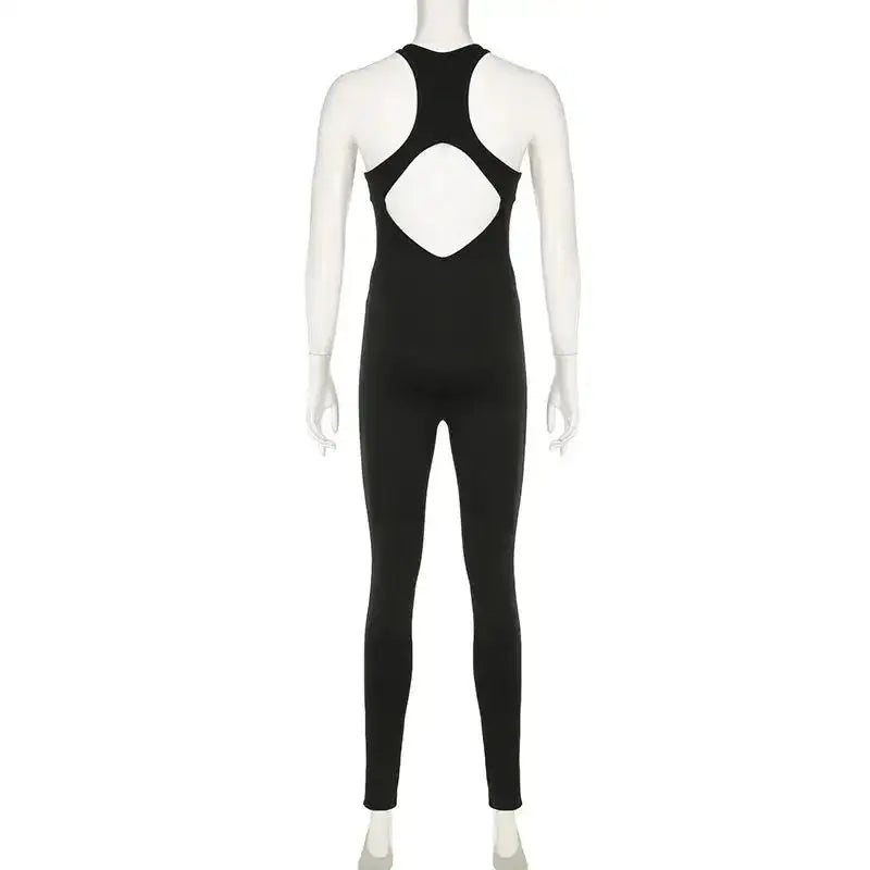 Women's Sleeveless Bodycon Yoga Jumpsuit GLR SHOPPING