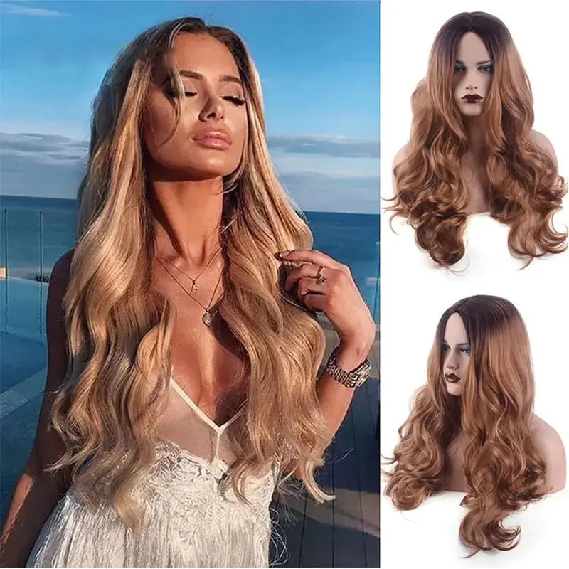 Wavy Middle Part Wigs GLR SHOPPING