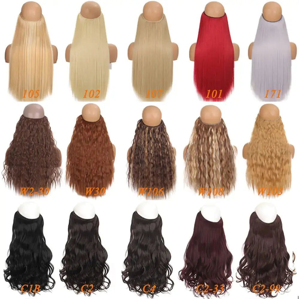 Synthetic No Clip Artificial Hair GLR SHOPPING