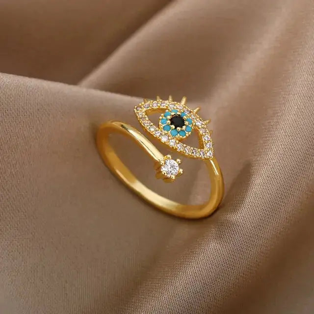 Turkish Blue Evil Eye Rings GLR SHOPPING