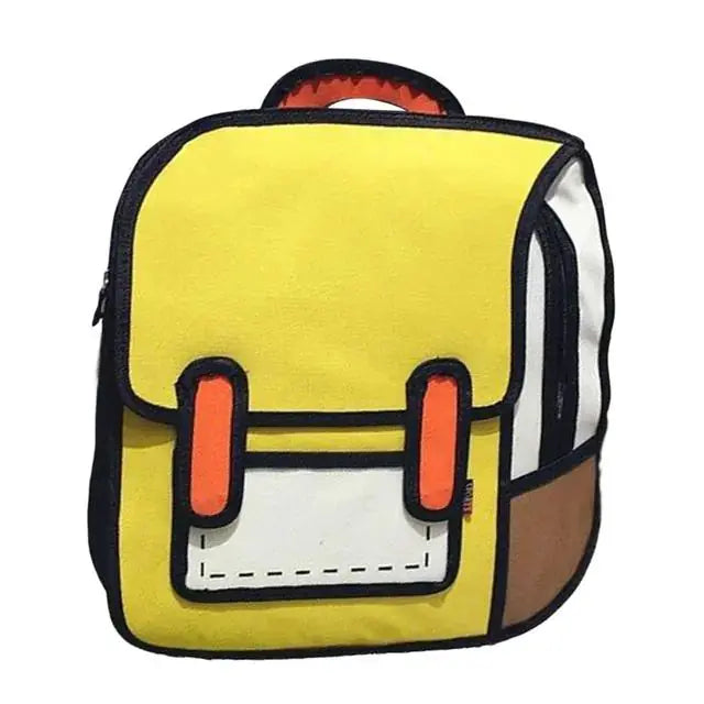 2D Comic Adjustable Strap Bookbag - GLR SHOPPING