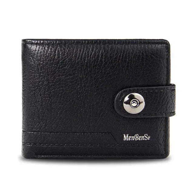 Men's Retro Woven Pattern Leather Wallet GLR SHOPPING