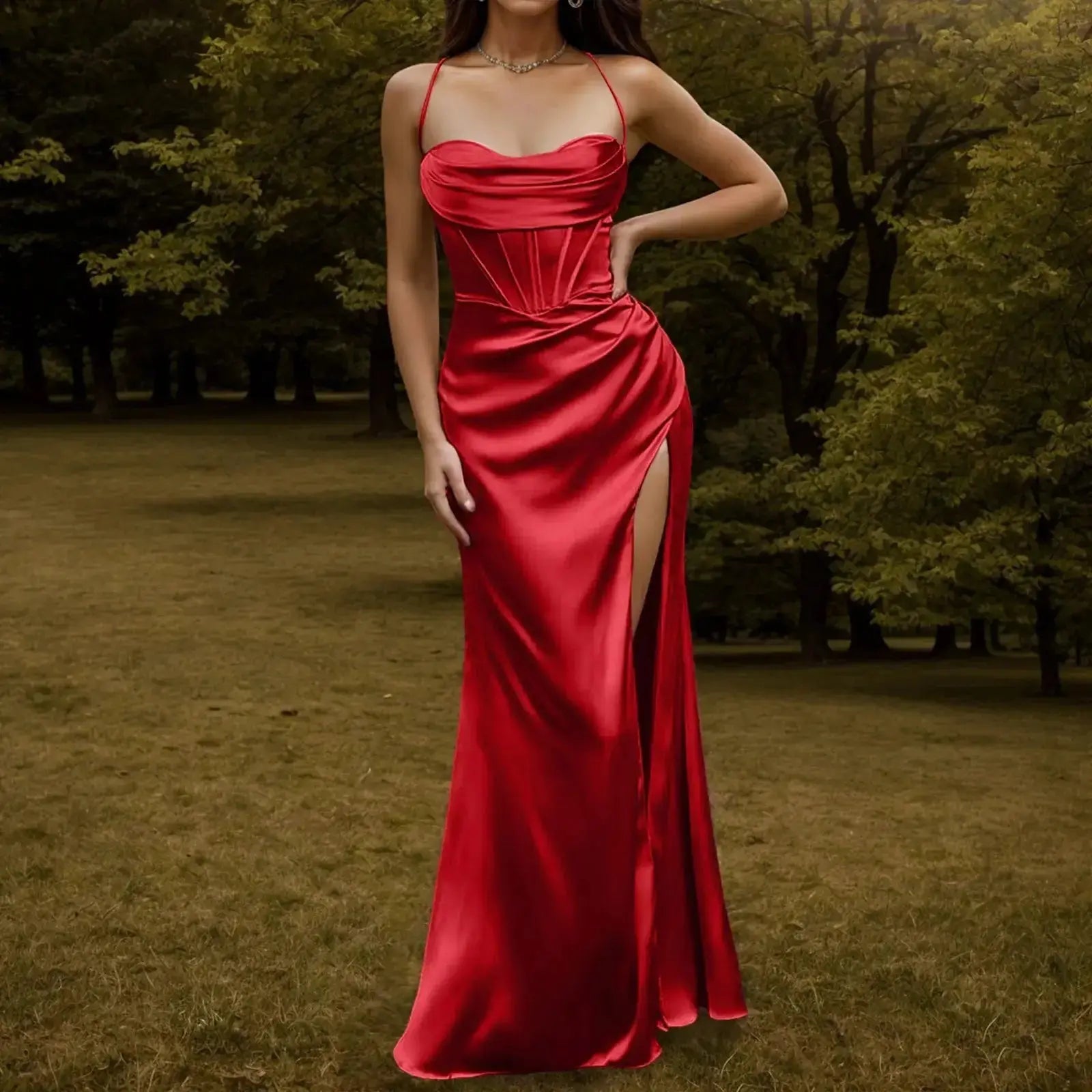 Women's Satin Dress GLR SHOPPING