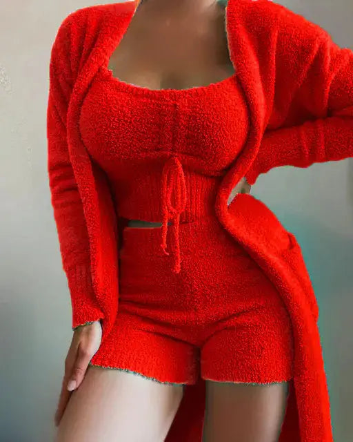 Plush Velvet Pajamas Set GLR SHOPPING
