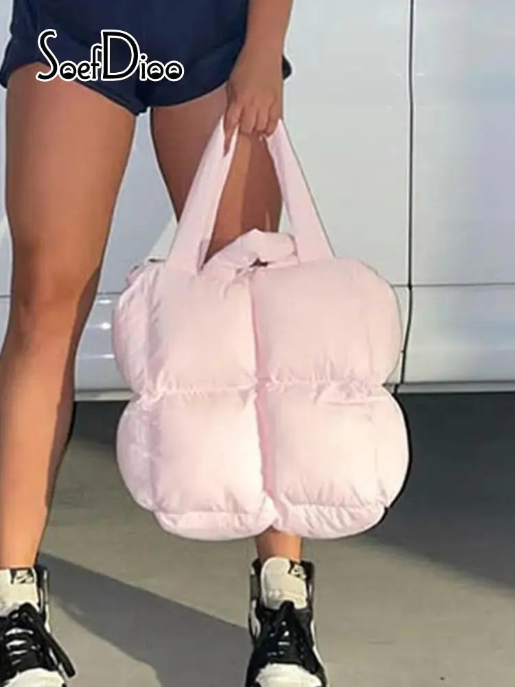 Zipper Cotton-padded Jacket Bag GLR SHOPPING