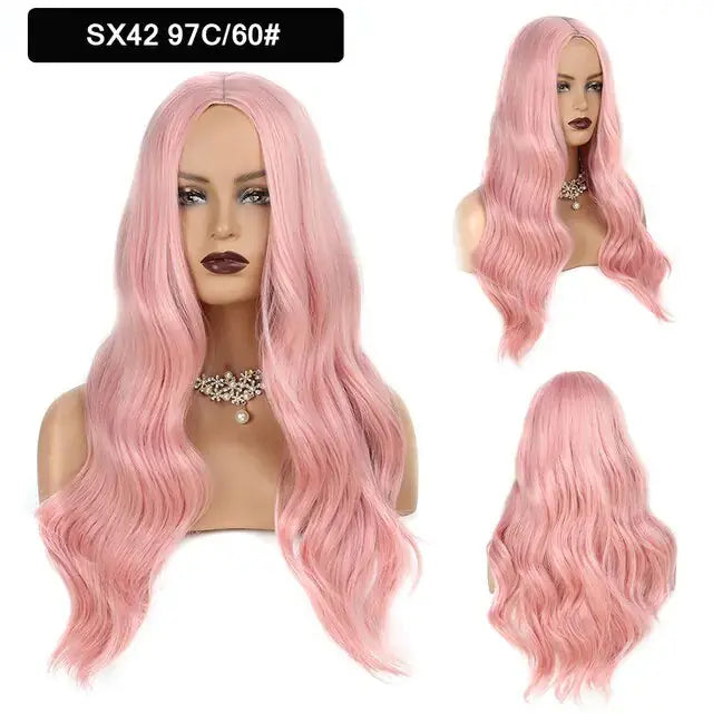 Wavy Middle Part Wigs GLR SHOPPING