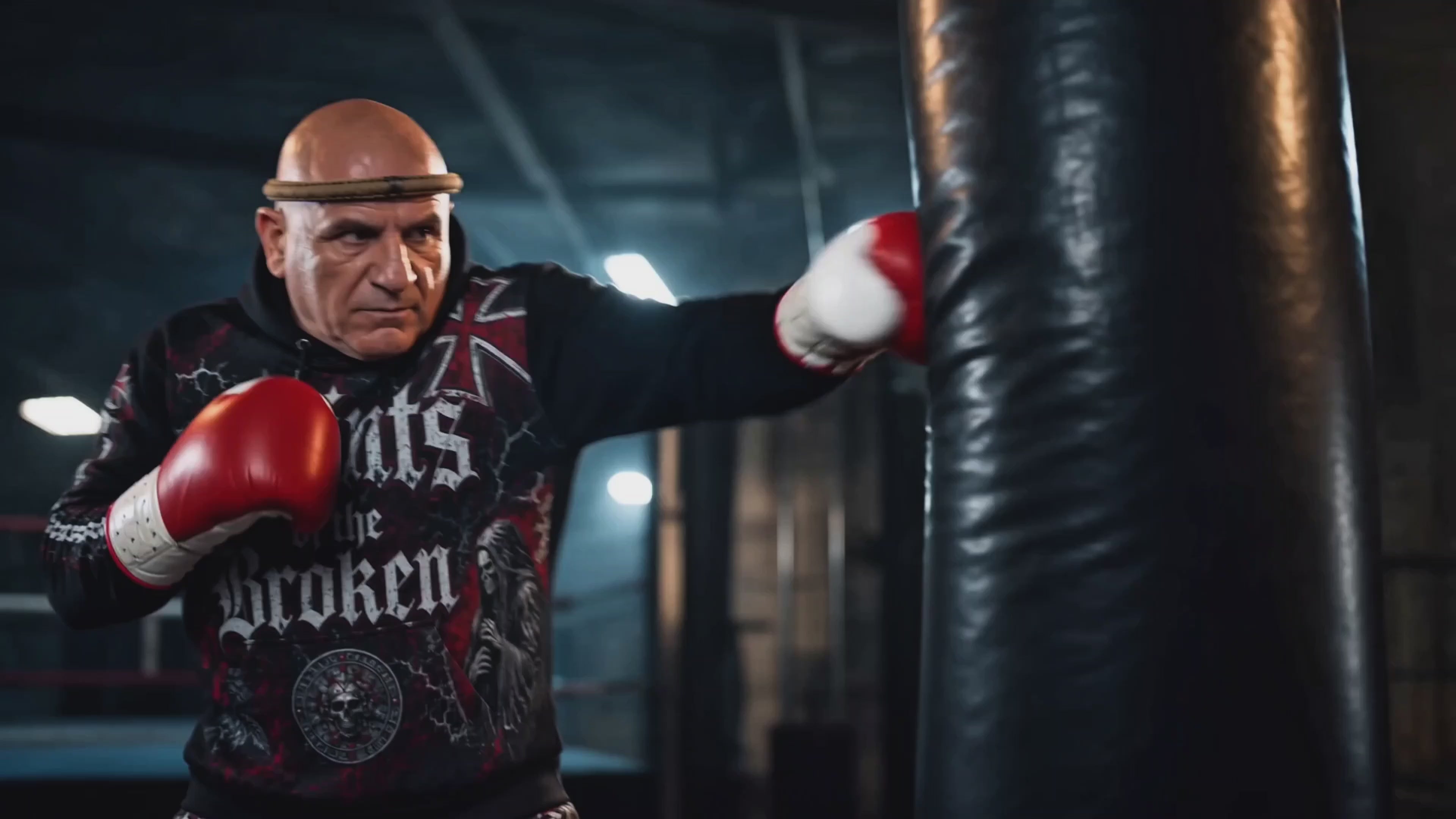 Load video: Saints of the Broken “Broken Family” Full Design Gothic Hoodie
