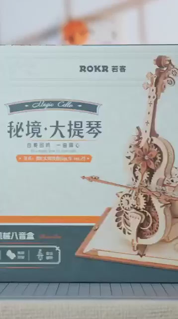 Load video: Artisan Cello Music Puzzle Box