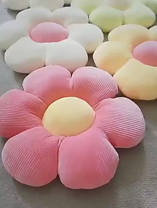 Load video: Six Petal Flower Cushion