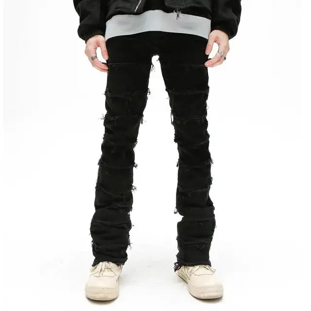 Heavy Industry Hole Frayed Destruction Waxed Jeans GLR SHOPPING