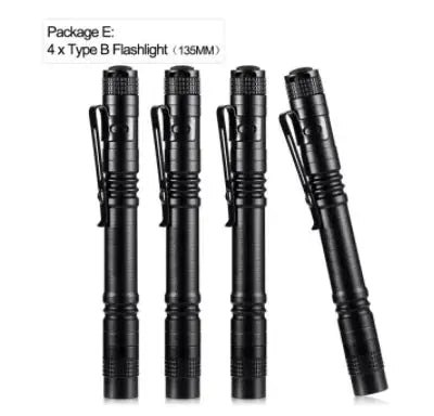 4 x Mini LED Flashlight Set GLR SHOPPING