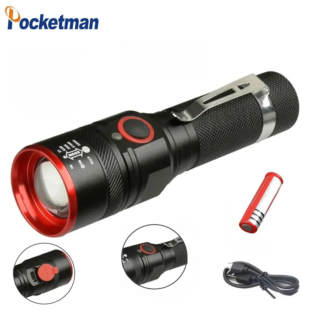 Waterproof 5200LM USB Rechargeable Flash light GLR SHOPPING