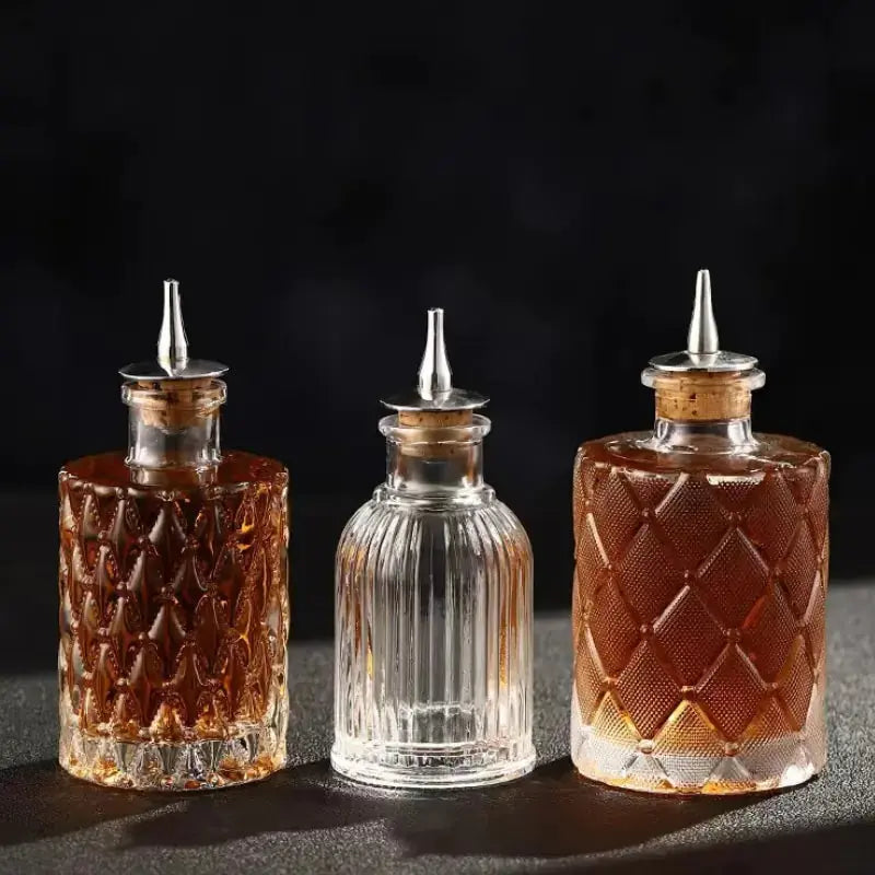 Cocktail Bitters Bottle Vintage Glass GLR SHOPPING