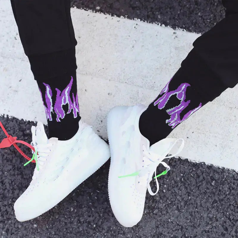 Contrast Flames Socks GLR SHOPPING