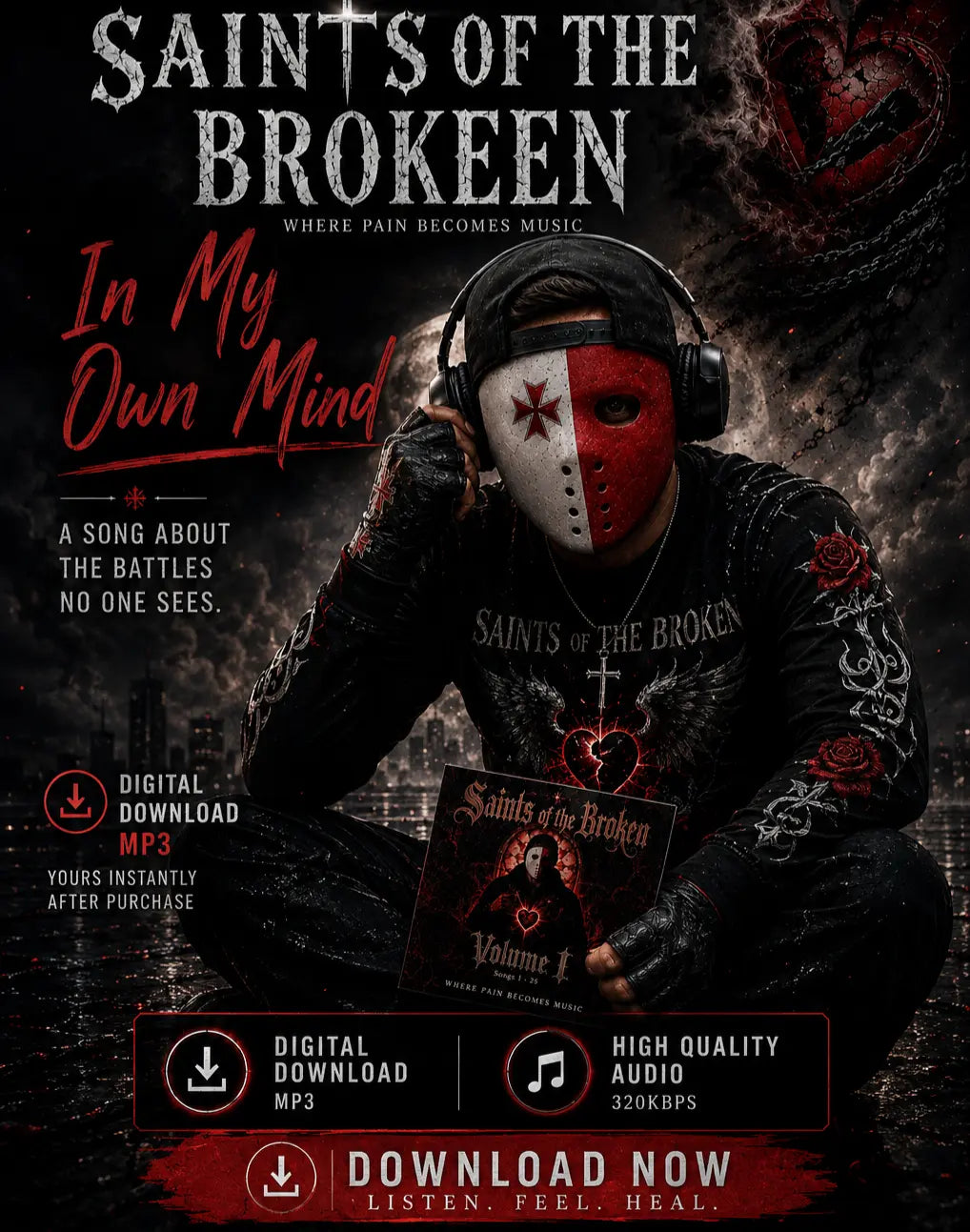 In My Own Mind – MP3 Digital Download | Emotional Gothic Rock Song by Saints of the Broken GLR SHOPPING