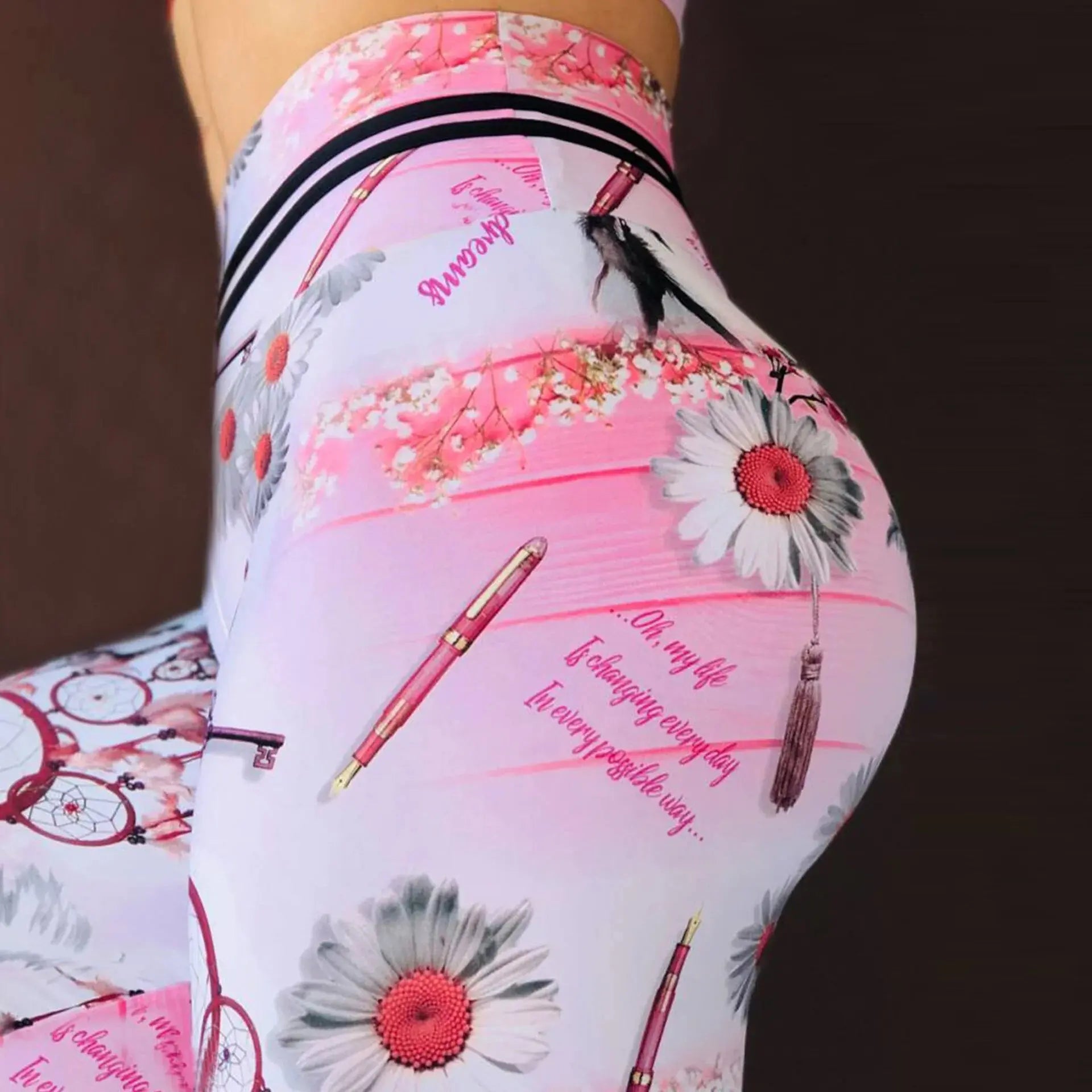 S-3XL New arrival Women Leggings Workout Sport Legging Digital Print Stretch Fitness Running Pants High Waist Push Up Leggins GLR SHOPPING