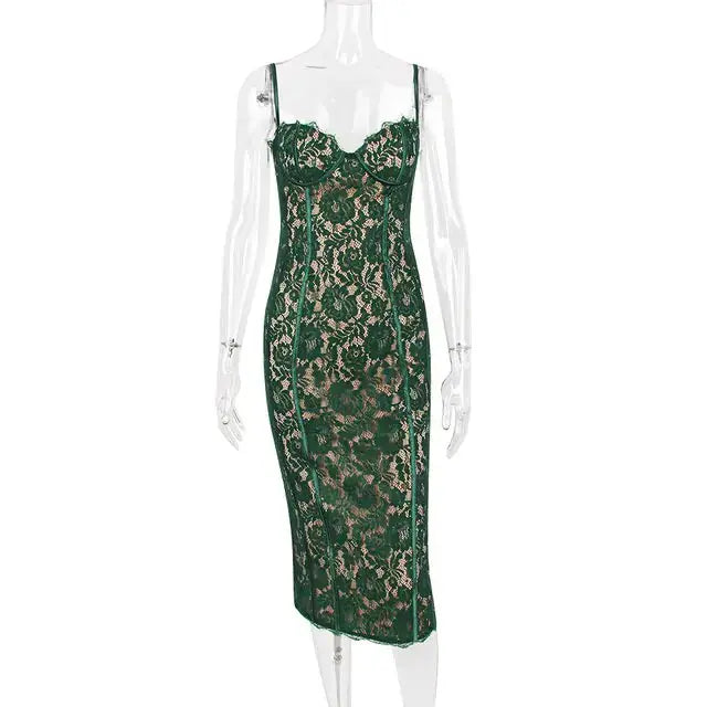 Elegant Backless Midi Dress GLR SHOPPING