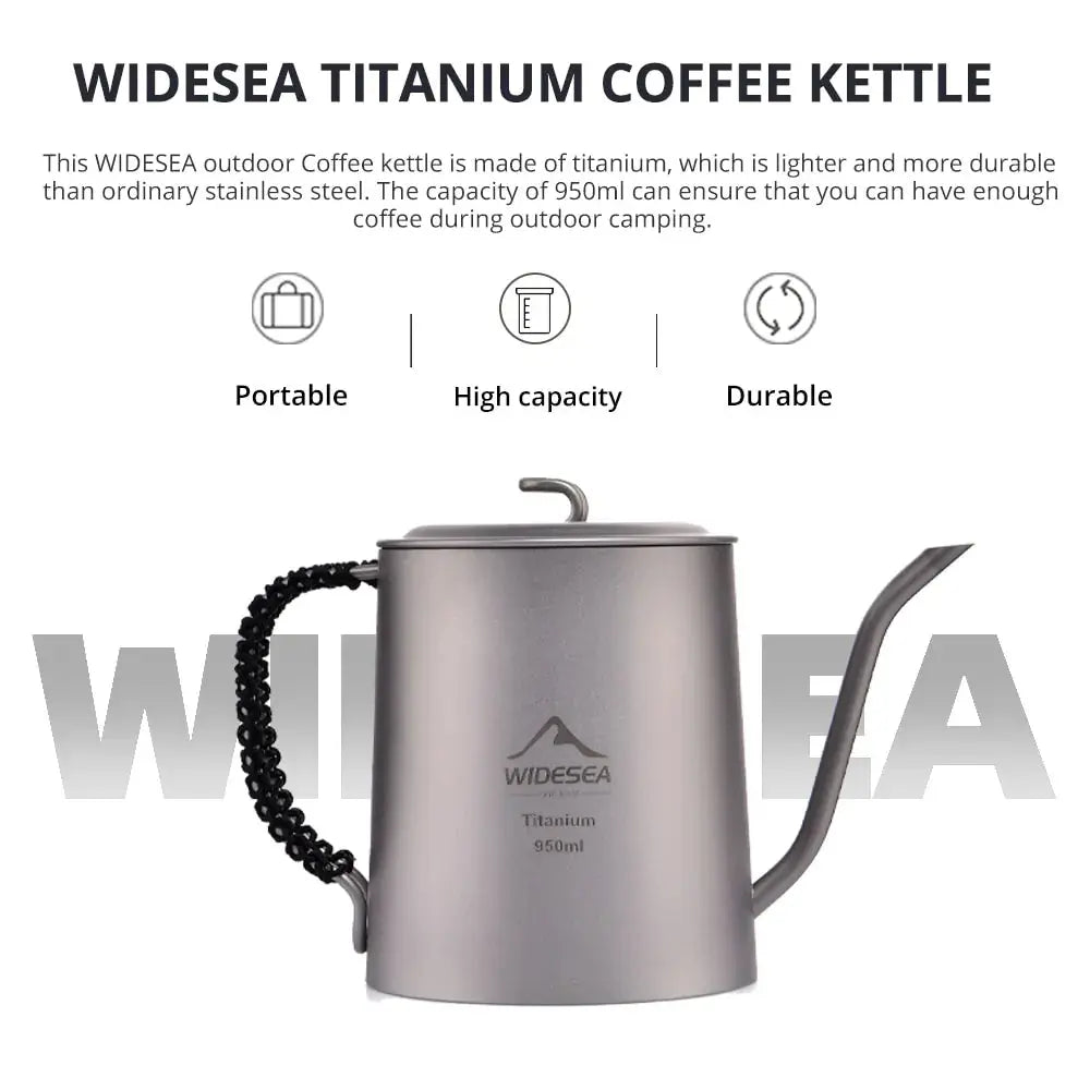 Camping Titanium Coffee Kettle GLR SHOPPING