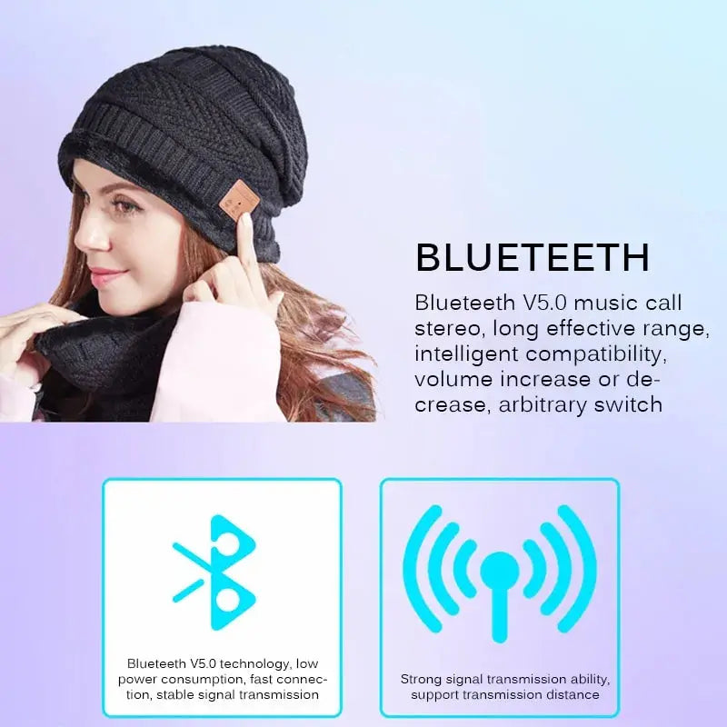 Beanie With Headphone Speaker Mic GLR SHOPPING