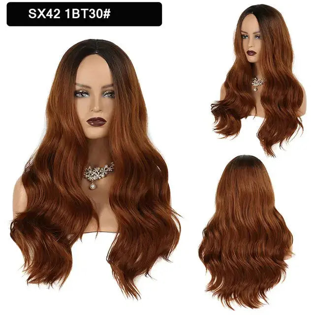 Wavy Middle Part Wigs GLR SHOPPING