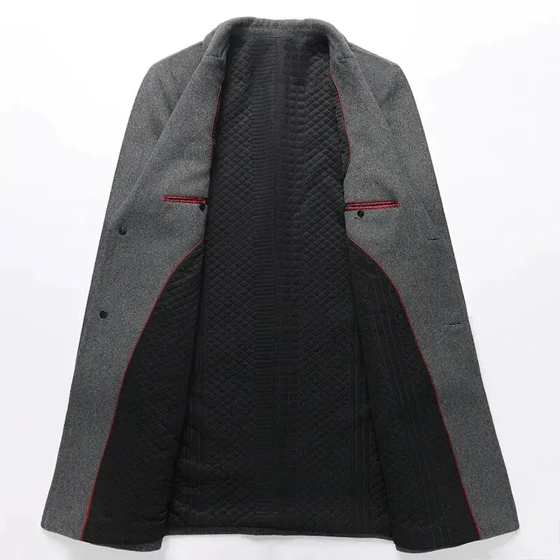 Men's Wool Trench Coat GLR SHOPPING