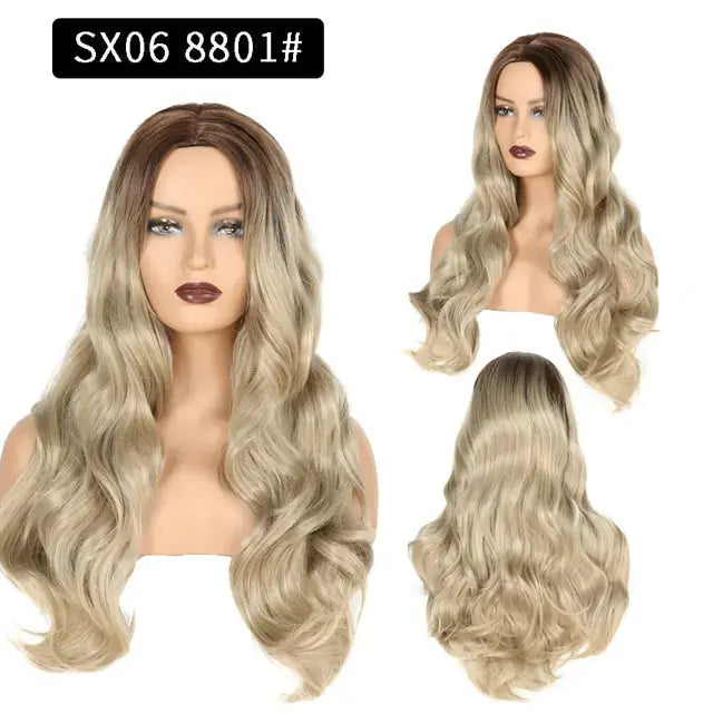 Wavy Middle Part Wigs GLR SHOPPING
